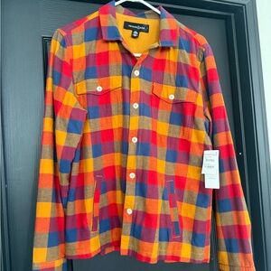 Treasure & Bond Multicolor Plaid Casual Button Down Shirt